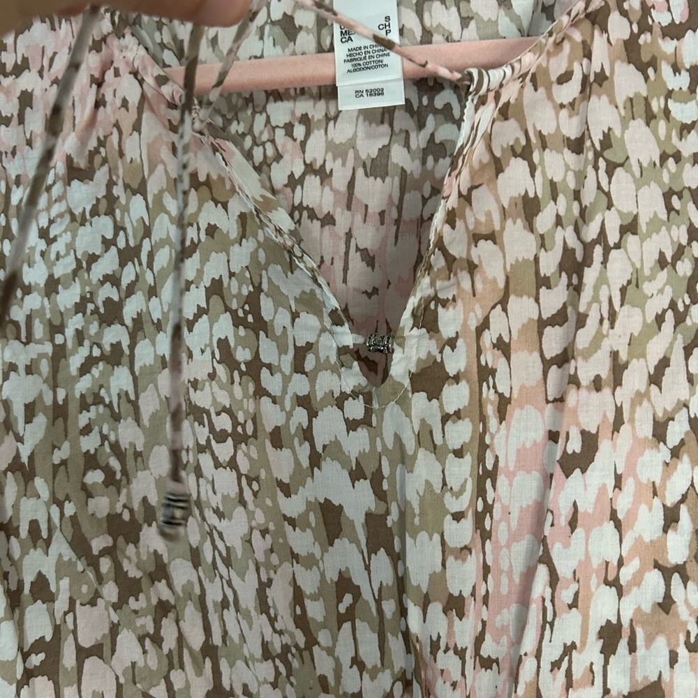 Women's Liz & Co Pink and Brown Top, Size S - Picture 3 of 8